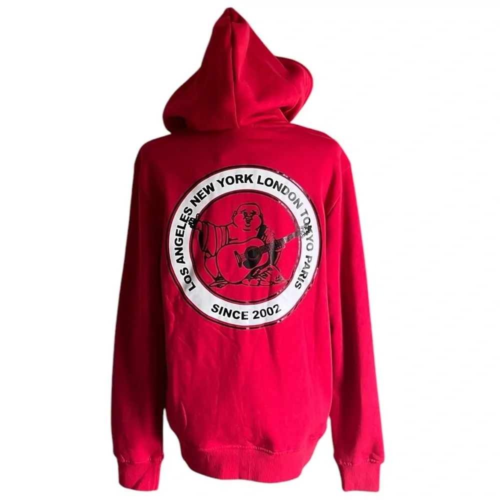 TRUE RELIGION METALLIC CITY BUDDHA ZIP HOODIE
